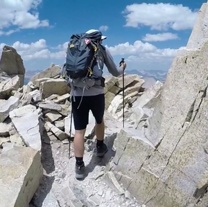 Hiker on mountain