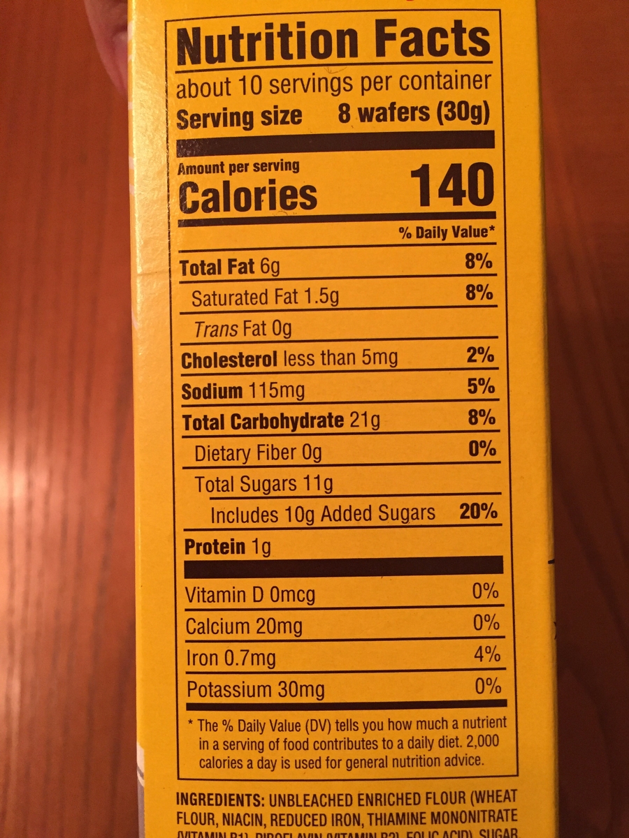 Nutrition label with added sugars