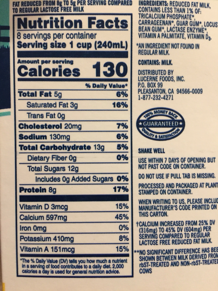 Nutrition label with added sugars