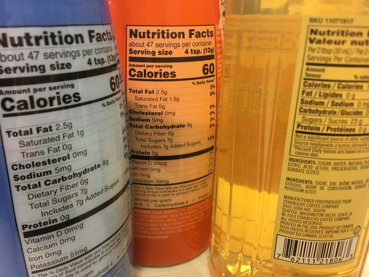 Nutrition labels