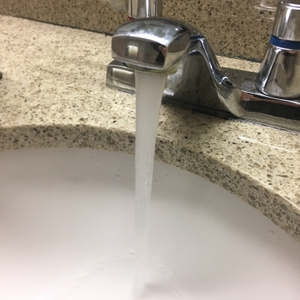 Water coming out of sink