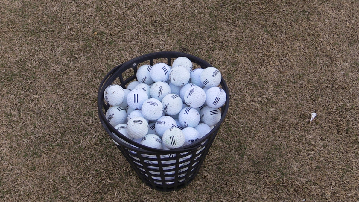 Bucket of golf balls