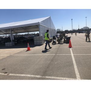 COVID-19 vaccination center tent