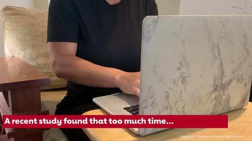 Too much time on a computer watching TV or other sedentary activities raises stroke risk - video