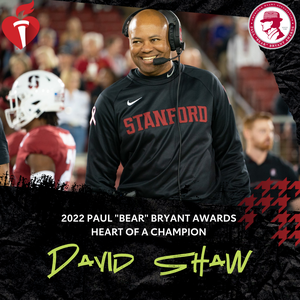 Stanford’s David Shaw named “Bear” Bryant Heart of a Champion Award recipient
