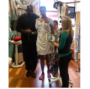 Shareef O'Neal walking after surgery