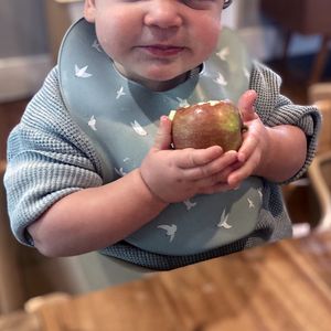 Toddler snacking