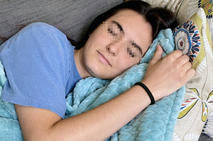 Woman napping