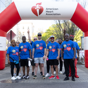 3--Baton Rouge Heart Walk group shot -- blue shirts