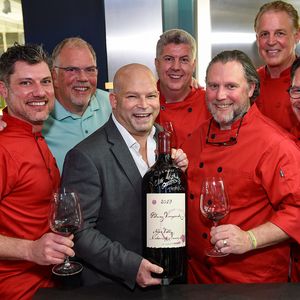 Eric Dreyer, Kent Rathbun, Shawn Lutwak of Palmaz Vineyards, Luciano Salvadore, Dan Landsberg, Richard Chamberlain, Gerard Thompson