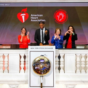 The American Heart Association and Damar Hamlin ring The Opening Bell® at NYSE 6-2-23