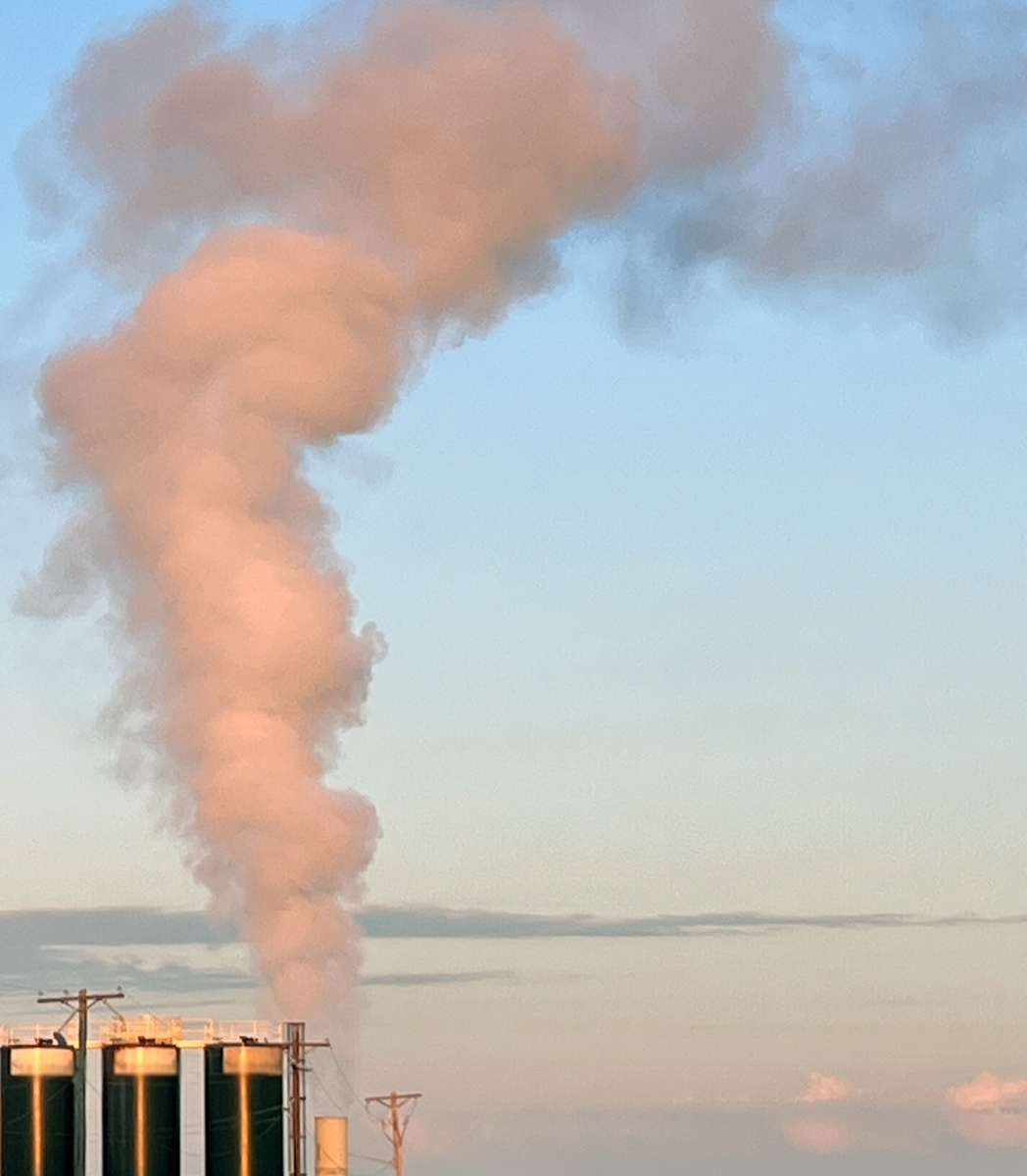 Industrial emissions close-up