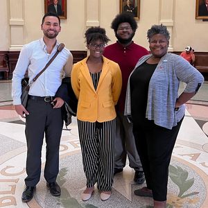 Yama and Alec at the Texas Capitol