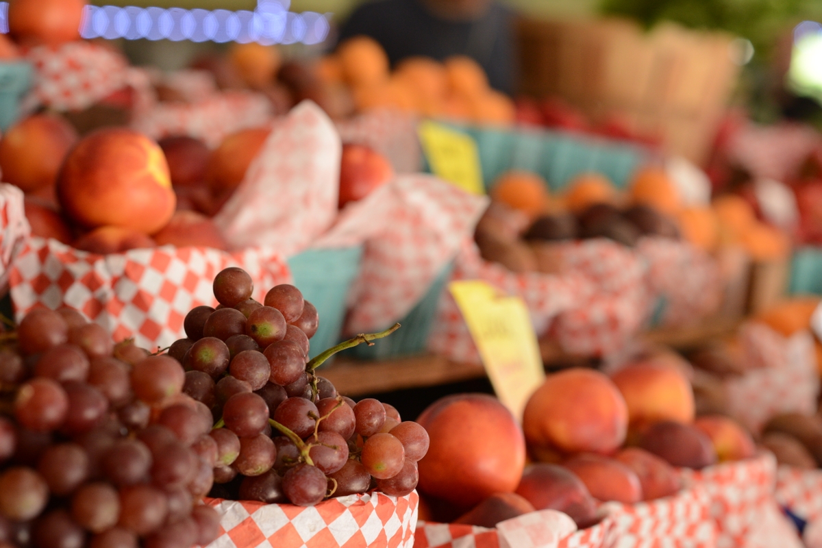 Grapes at the fruit stand