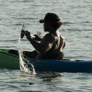 Solo Kayaker on the lake