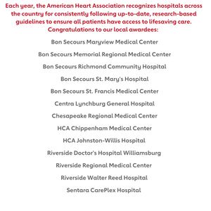 Virginia Get With The Guidelines recognized hospitals 1