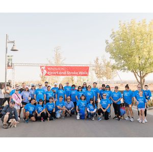 Central Valley Heart and Stroke Walk - walk team in blue