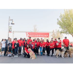 Central Valley Heart and Stroke Walk - walk team in red