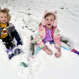 playing in the snow