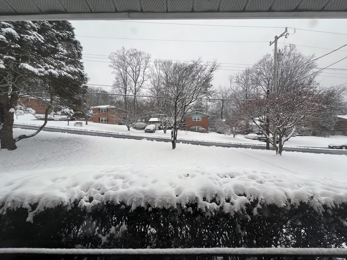 snow covered neighborhood