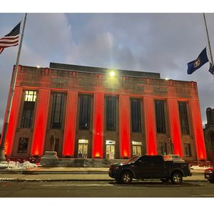Kalamazoo City Hall Goes Red