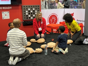 CPR training at NBA Crossover 