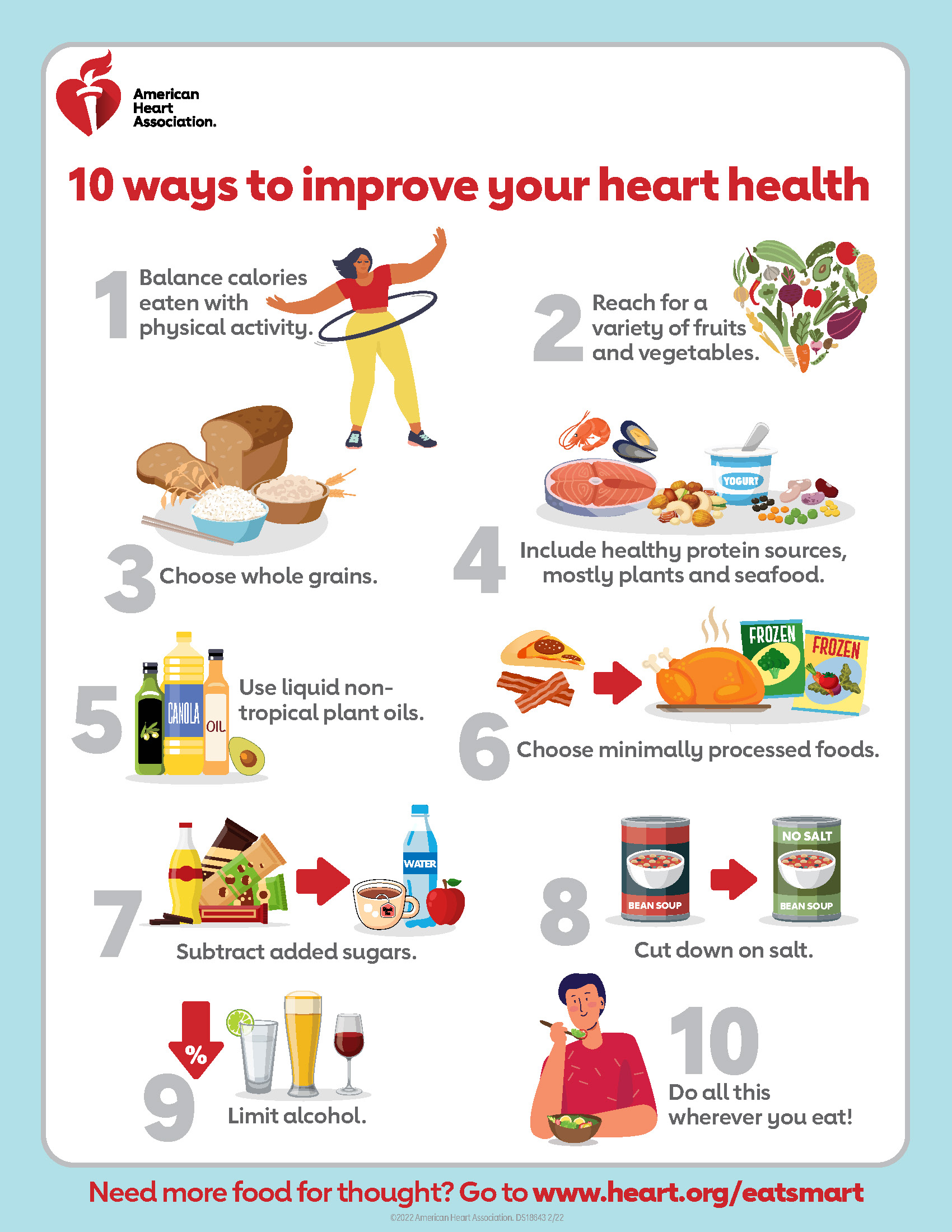 Ten Ways to Improve Heart Health Infographic
