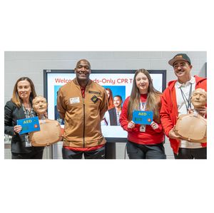 Group photo during Hands-Only CPR and AED Training