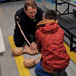 Travis Cruse demonstrates Hands-Only CPR