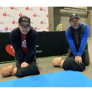 CPR chest compression demonstration