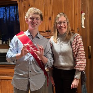 Milwaukee LOI winner Evan Bahr and AHA Development Director Liz Martin