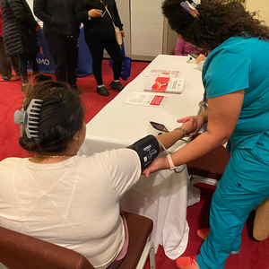 Healthy Women Strong Hearts Mujeres Saludables Corazones Fuertes event BP screening