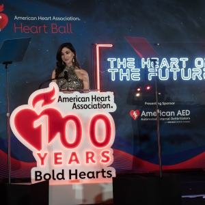GMFL HB Jenise Fernandez - Heart Ball Emcee at podium