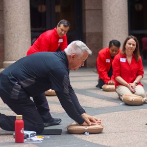 American Heart Association advocates gather at the Texas capitol to support cardiac emergency response plans in schools