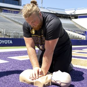 NOL - Landen Hatchett practices chest compressions