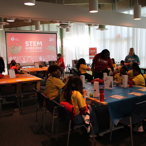 Students gathered  for mentoring panel discussion