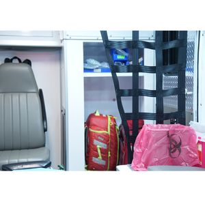 Ambulance interior closeup