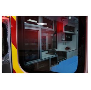 View through ambulance window
