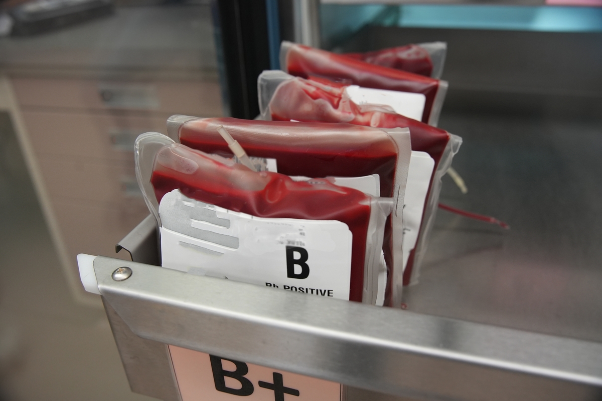 B positive blood donations