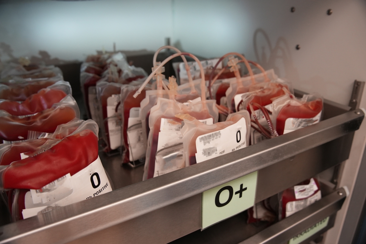 O positive blood donations