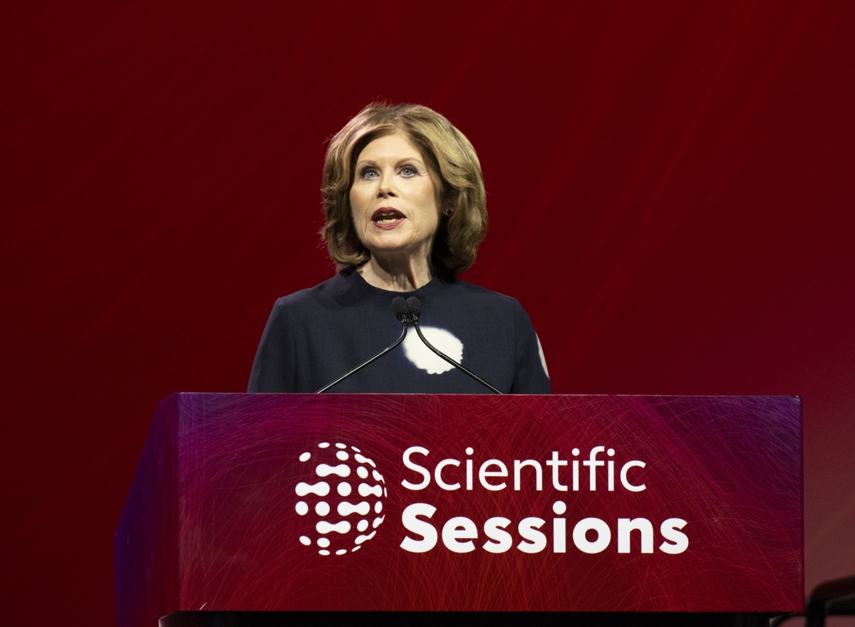 Nancy Brown addresses attendees at SS25
