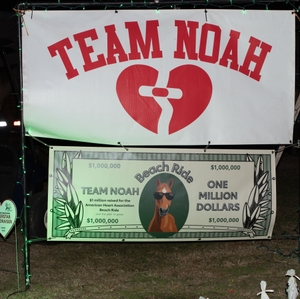 Team Noah sign celebrates over 1 million raised for the American Heart Association