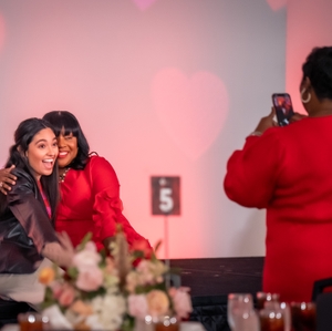  Women pose for photo at Go Red for Women event in Fort Worth