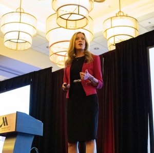 Dr. Melissa Milanak at a Go Red for Women Luncheon