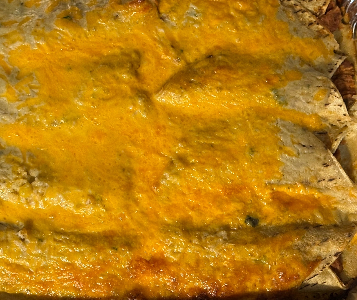 Chicken and cheese enchiladas