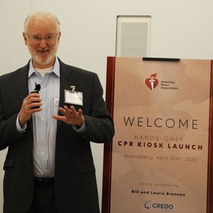 Rick Majzun at CPR Kiosk Unveiling