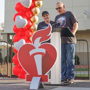 Kern County Heart and Stroke Walk stage speaker
