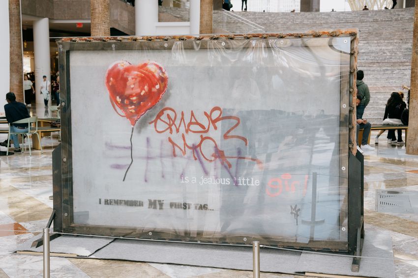 Banksy famed warehouse wall heart art to support heart health
