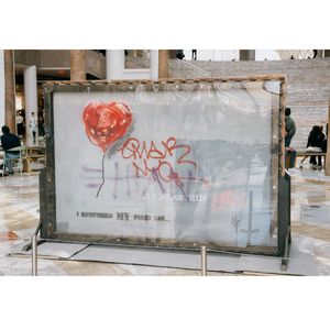 Banksy famed warehouse wall heart
