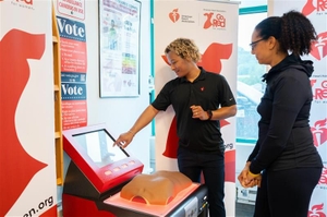 Lifesaving CPR Training Kiosk at Focus On Renewal in McKees Rocks 